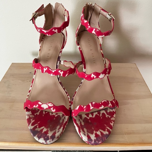 Kelly & Katie Tie-Dye Pink Strappy Sandals - Picture 6 of 7